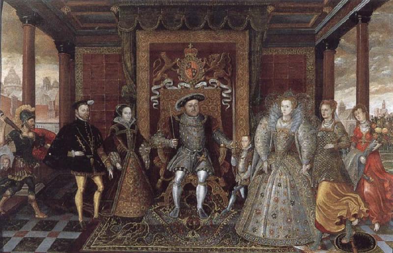  Possibly after Lucas de Heere Allegory of the Tudor Succession